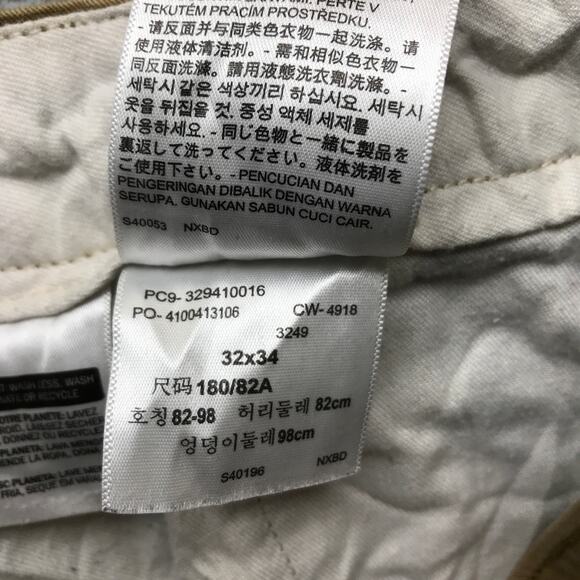 Levis Strauss Khaki Pants Mens 32x34 Straight Fit Stretch Beige Casual Twill - Picture 11 of 13